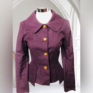 Vivienne Westwood Deep Plum Jacket Sz 6